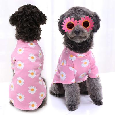 China Sustainable Popular Fashion Multi-pattern Printed Pet Designers Dog Clothes Soft Pet T-shirt for sale