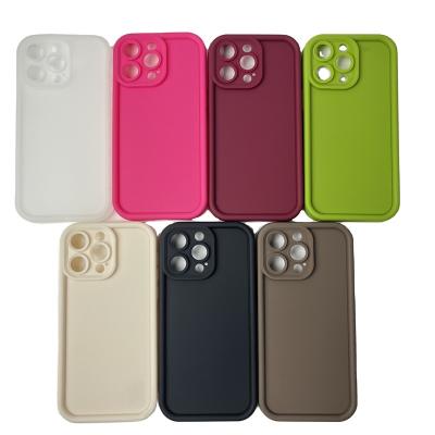 China Shockproof For Iphone 15 Case Seven colors soft phone case TPU Phone Case Back Cover For iPhone 11 12 13 14 15 Pro Max for sale