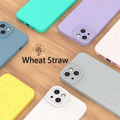 China Shockproof 2023 Newest Hot sale Wheat Straw Recycled Eco Friendly Mobile Cases 100% Biodegradable Phone Case For Iphone14 13 12 11 pro for sale