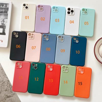 China Shockproof Candy Color Phone Case For iPhone 13 12 11 Pro Max Xs Xr Xs Max 7 8 Plus Silicone Soft TPU Protective Back Cover for sale