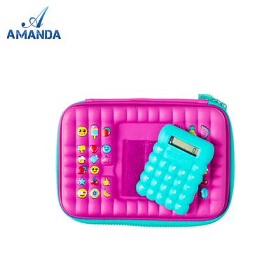 China New style waterproof and shockproof colorful zipper PU school pencil case for girl for sale