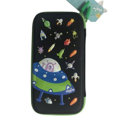 China Durable cute 3d unicorn pattern double zipper EVA smiggle pencil case for girls for sale