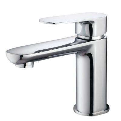 China Metered Faucets Cheap Price Mixer Chrome Plated Deck Mounted Basin Mixer Classic Bathroom Basin Faucet for sale