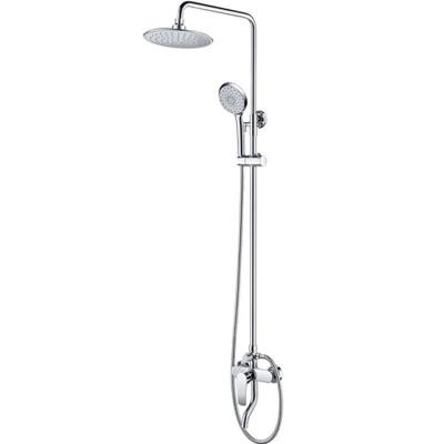 China With Slide Bar Factory Supplier Modern Brass Chrome Tap Bathroom System Thermostatic Shower Set for sale