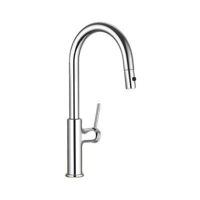 China Pull Out Spray 304 Stainless Steel pull out kitchen faucet Hot and Cold Water Mixer Tap 360 Degree Rotation Kitchen Mixer Sink Faucet for sale