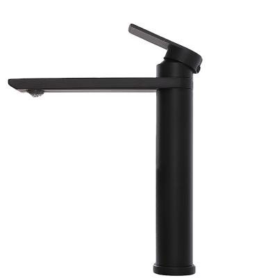 China Metered Faucets Matte Black Tall Vessel Faucet Single Handle Bathroom Faucet Vanity Bathroom Sink Faucet Rv Lavatory Bathroom Basin Mixer Tap for sale