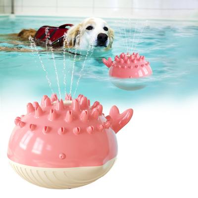 China Small Viable Crocodile Bites and Sprays Water Molar Chew Resistant Rubber Molar Training Interactive Clean Toys for Dogs for sale