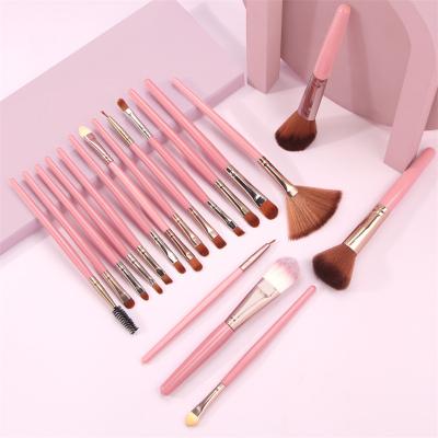 China Angular Blush Wholesale 18PCS Gold Makeup Brushes Tools Face Foundation Eyeshadow Brush Cosmetic Private Label Brushes Makeup Set for sale