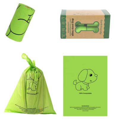 China Custom Stored Biodegradable Plastic Pet Poop Bag Zero Extra Thick And Strong Poop Bags 100% Compostable, Leakproof Bags 9x13-Inch And Large for sale