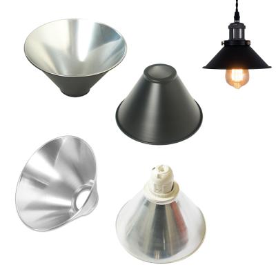 China Eco - Friendly Aluminum Silver Black Modern Drum Style Indoor Outdoor Lamp Shade For Pendant Lamps Ceiling for sale