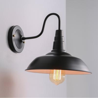 China Restaurant Nordic Wholesale American Simple Industrial Simple European Bar Style Wall Lamp Retro Pot Lid Shape Personality Style Wall Lamp for sale