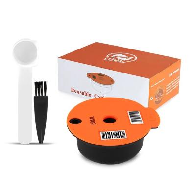 China Stainless Steel Transitional Nespresso Empty Reusable Coffee Capsule With A Factory Brush And Spoon for sale