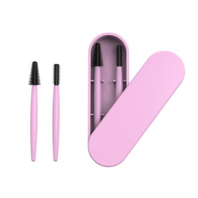 China Portable Easy To Use And Wash Eyelash Brush Eye Wands Sweeps Cosmetic Makeup Applicator Brushes For Travel for sale