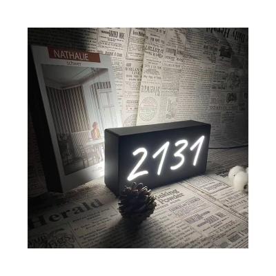 China Powder Coated Color Professional Custom Outdoor 3D Lighted House Number Sign Letters LED Backlit Stainless Steel Number Lightbox for sale