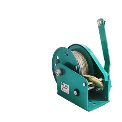 China Building Material Shops Manual Auto Brake Capstan Winch Hoist Hand Winch Yellow Yellow With ISO Self Locking Hand Winch Boat Trailer for sale