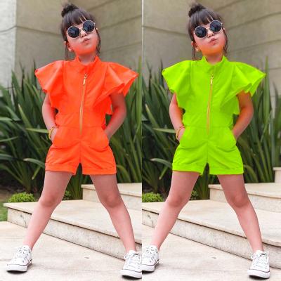 China SXCCYH 2022 New Fashion Children's Overalls Vest Casual Girls Solid Color Ins Sleeveless Style for sale