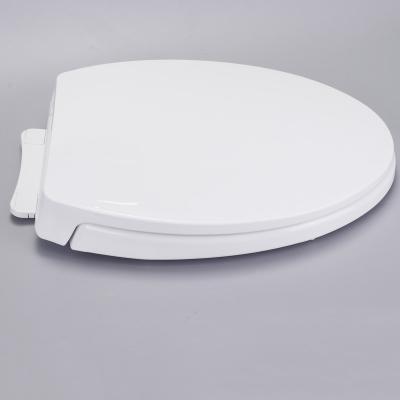 China Wholesale Custom Concealed PP Pure White Easy Clean Slow Closing Plastic Toilet Seat Cover for sale