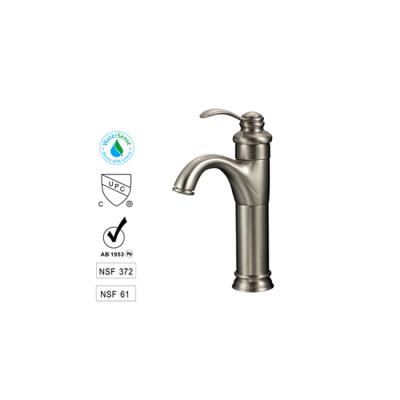 China Sense Faucets Bathroom Mixer Deck Mounted Hot Cold Water Faucet Single Handle Basin Faucet for sale