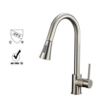 China Sense Faucets Copper Deck Mounted Kitchen Mixer Chrome Single Lever Faucet For Kitchen for sale