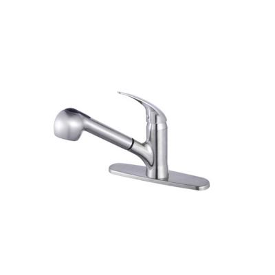 China Modern Single Sense Faucets Hot Selling Handle Deck Mounted Pull Out Sprayer Bar Kitchen Faucet for sale