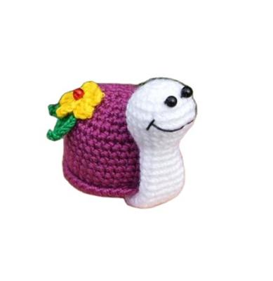 China Handmade crochet amigurumi flower tiny flower snail plush eco-friendly material for sale