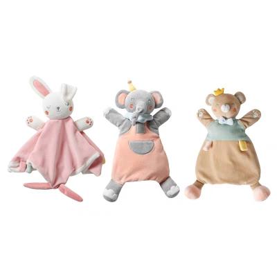 China Eco-friendly Baby Material Soft Infant Soothing Towel Blanket CE Kawaii Baby Animal Soft Baby Comforter for sale