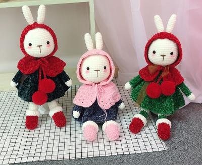 China Eco-friendly Material Crochet Toys Handmade Amigurumi Toys Crochet Animals Amigurumi Rabbit Kawaii Rabbit For Girls for sale