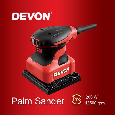 China DEVON Professional Powerful Speed ​​Control 200W 1/4 Electric Brushless Sander 110mm*100mm for sale