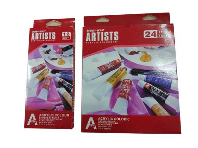 Chine La peinture libre d'art de couleur de combinaison colore l'ensemble de couleur acrylique 12 X 12ml/24 tubes de X 12ml à vendre