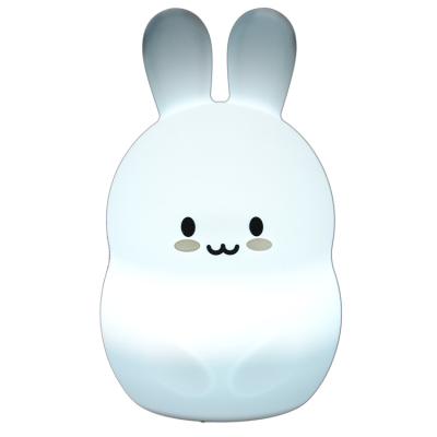 China 3d LED Night Light Cute Children Hand Size Bunny Night Light Button Battery Operated Mini Lamp Portable Led Animal Lighting for sale