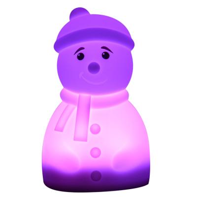 China Dimmable Light Rechargeable Cute Snowman Touch Light Dimmable Touch Bed Bed Light Rechargeable For Toddler Kids for sale