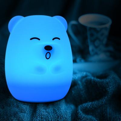 China Creative Sleep Trainer Lamp Night Light European Baby Sleeptrainer Kids Pour Bebe Music Silicon Led Night Light For Kid's Room for sale