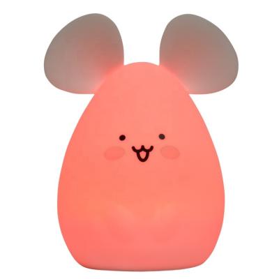 China Modern Kids Toy Gift Animal Led Light Colorful Cute Mouse Silicone Lamp With Color Changing Remote Control Rat Night Light for sale