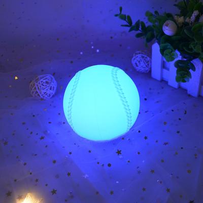 China Newest Design Eco-friendly Soccer Ball Night Light Boy Gift Silicone Lamp Kids Toys Desk Lamps for sale