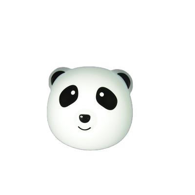 China Post Modern Custom Design Face Led Nursery Panda Night Lamp Wall Stick On Kids Bedroom Decor 3D Wall Sticker Home Light for sale