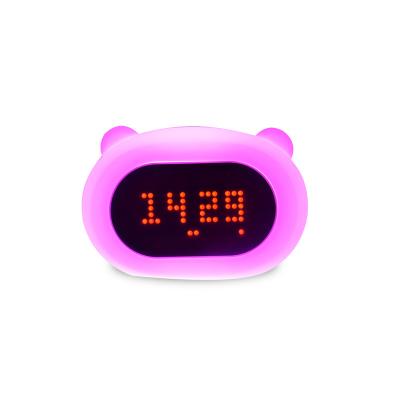 China LUMINOVA Cute Bear Touch Screen Light Alarm Clock with Animal Sound for sale