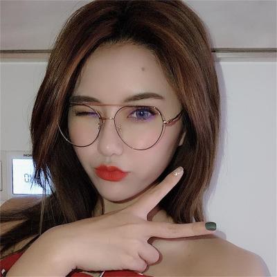 China Fashion Casual Fashion Metal Optical Eyeglasses Blue Light Blocking Glasses Anti Eyesight For Women for sale