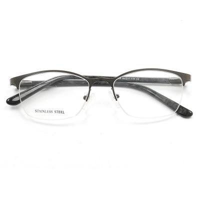 China Latest Popular Cat Eye Glasses Frames Optical Texture Casual Time Metal Spring Hinge Glasses Marble Frame for sale