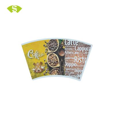 China Disposable paper cup raw material food grade and waterproof paper cup fan for sale