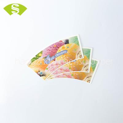 China Disposable Vending high quality food grade PE coated paper cup  fan in stock for sale