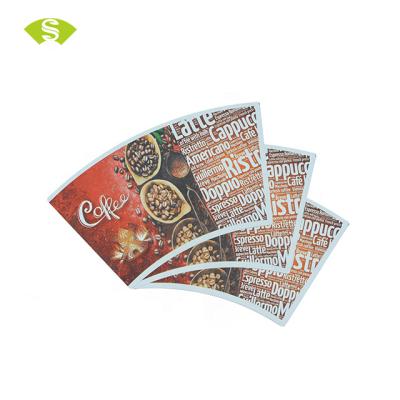 China Disposable Vending custom logo waterproof single side PE coated paper cup  fan raw material of paper cup in stock for sale