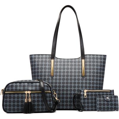 China Fashion 4 pieces in 1 set of women's handbag women's handbags purse bag set made up bolsos with wallet for sale