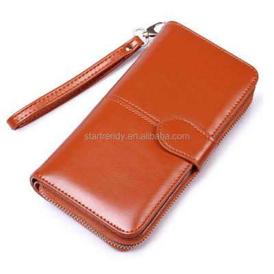 China High Quality PU Leather Cell Phone Wallet Women Clutch Leather Wallet for sale