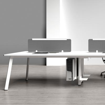 China Durable Modern Office Desk Design Home Table Frame Decoration Silver White for sale