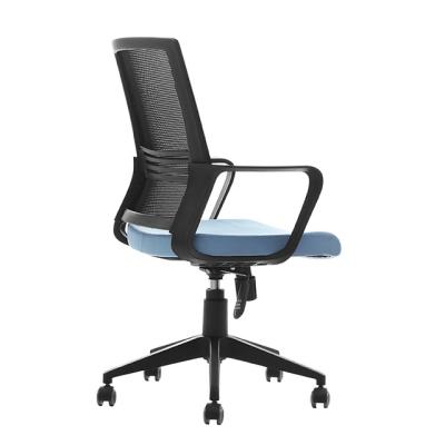 China Hot Selling (Height)Adjustable Blue Mesh Task Chair Swivel Ergonomic Office Chair For Meeting Room for sale