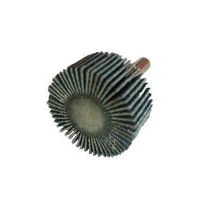 China Durable Zirconia Oxide 40#-400# 125X22MM Fin Wheel With Axle Used To Stainless Steel for sale