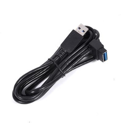 China Hotels USB 3.0 Male to Female Extension Cable 90 Degree Elbow Connected to U Disk Mouse Keyboard Data Cable for sale