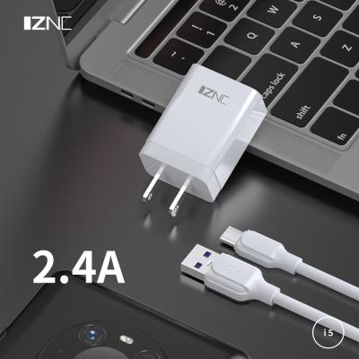 China UniversalÂ   High Quality 2.4A Travel Chargers Power Adapters Flame Retardant PC Material Mobile Phone Charger for sale