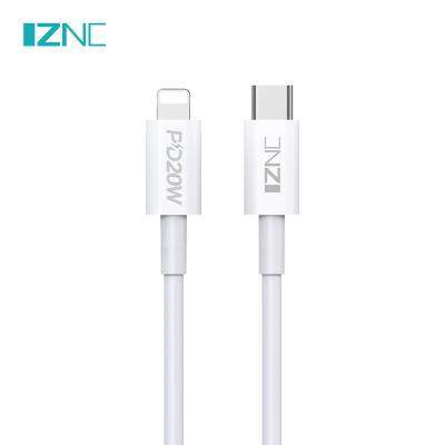 China MP3/MP4 player OEM 1M PD 20w 3A charging wiring data cable type c to for lightning cable fast charging iphone for sale