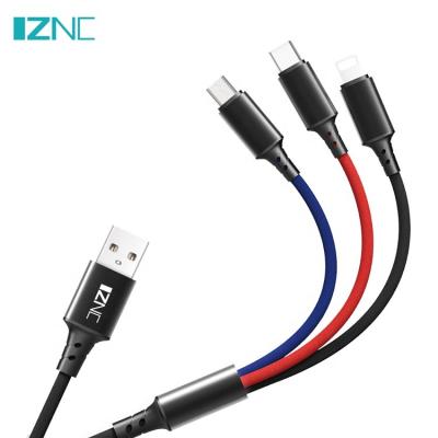 China MP3 / MP4 Player Factory Direct Supply Three In One 3a Type C Data Cable Fast Charging for sale